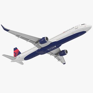 Delta Air Lines Airbus A321 NEO with Interior Rigged for Cinema 4D 3D