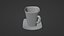 Tasse en porcelaine noire avec assiette