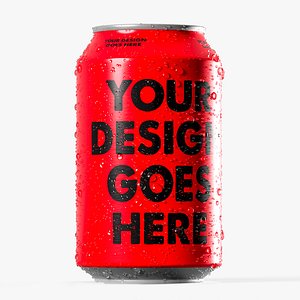 Standard 330ml Beverage Can with droplets
