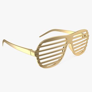 shutter shades gold glasses 3D