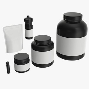 mockup nutrition container 3D