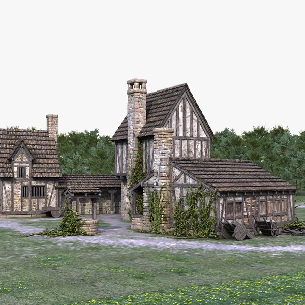 3D medieval town village - TurboSquid 1198331