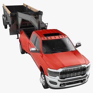 Pickup Truck Generic Dump Trailer 04 3D