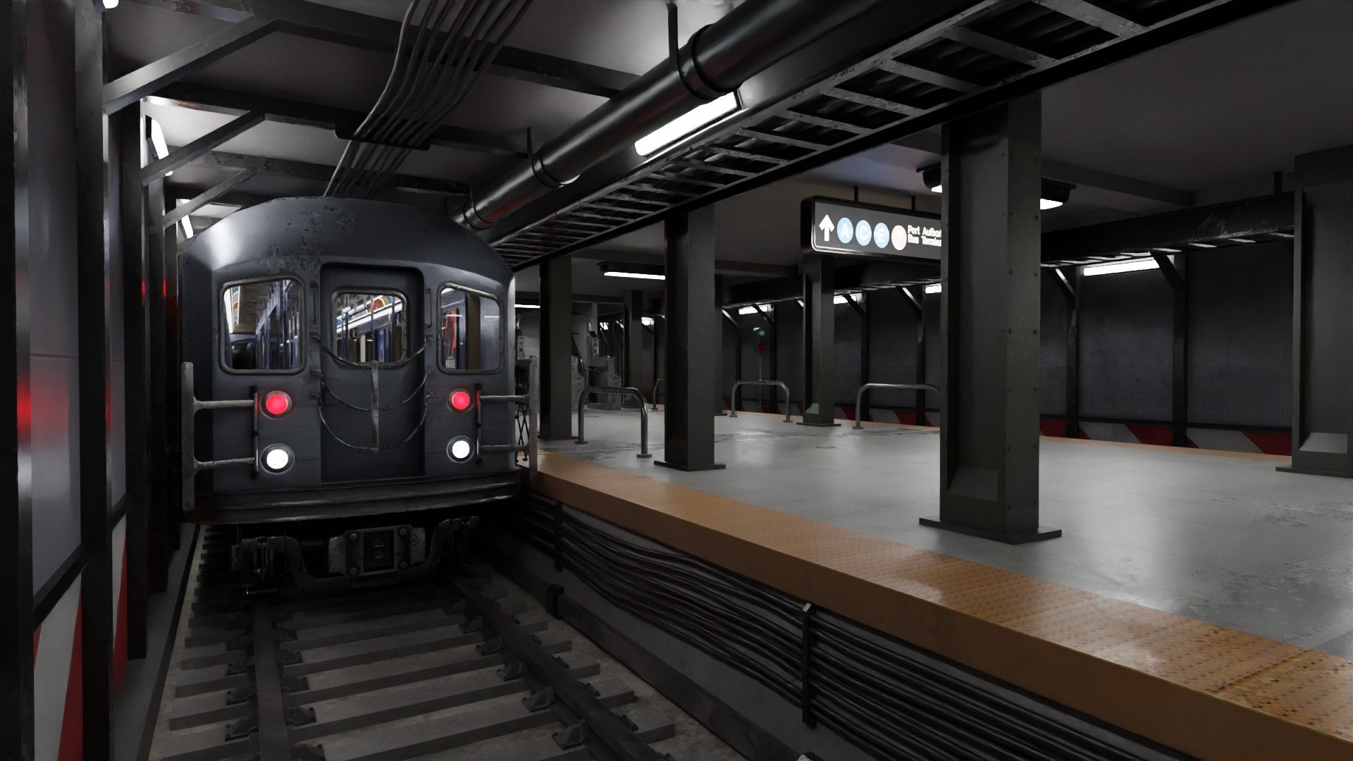 modelo 3d Modelo 3D del vagón de metro de Nueva York R62 de Kawasaki ...