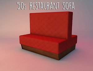 3d 50s restaurant sofa