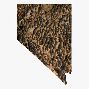Relief map of Nevada 3D model model