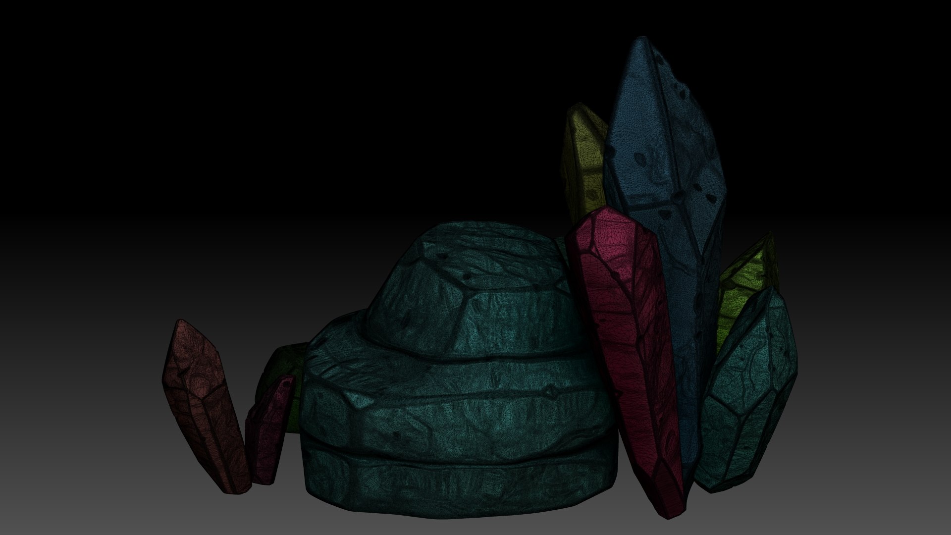 3D Stylized Rocks And Crystals - TurboSquid 2080231