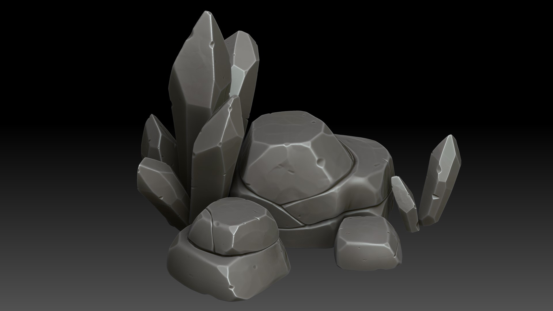 3D Stylized Rocks And Crystals - TurboSquid 2080231