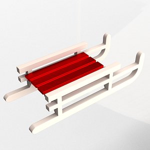 Mini Christmas Sleigh 03 3D model