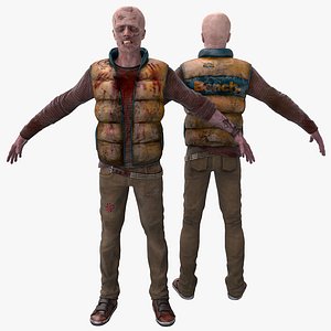 zombie rigged 3d model