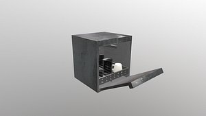 3D Low Poly Mini Dishwasher model