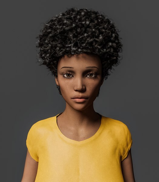 3D Rigged Cartoon Woman Model