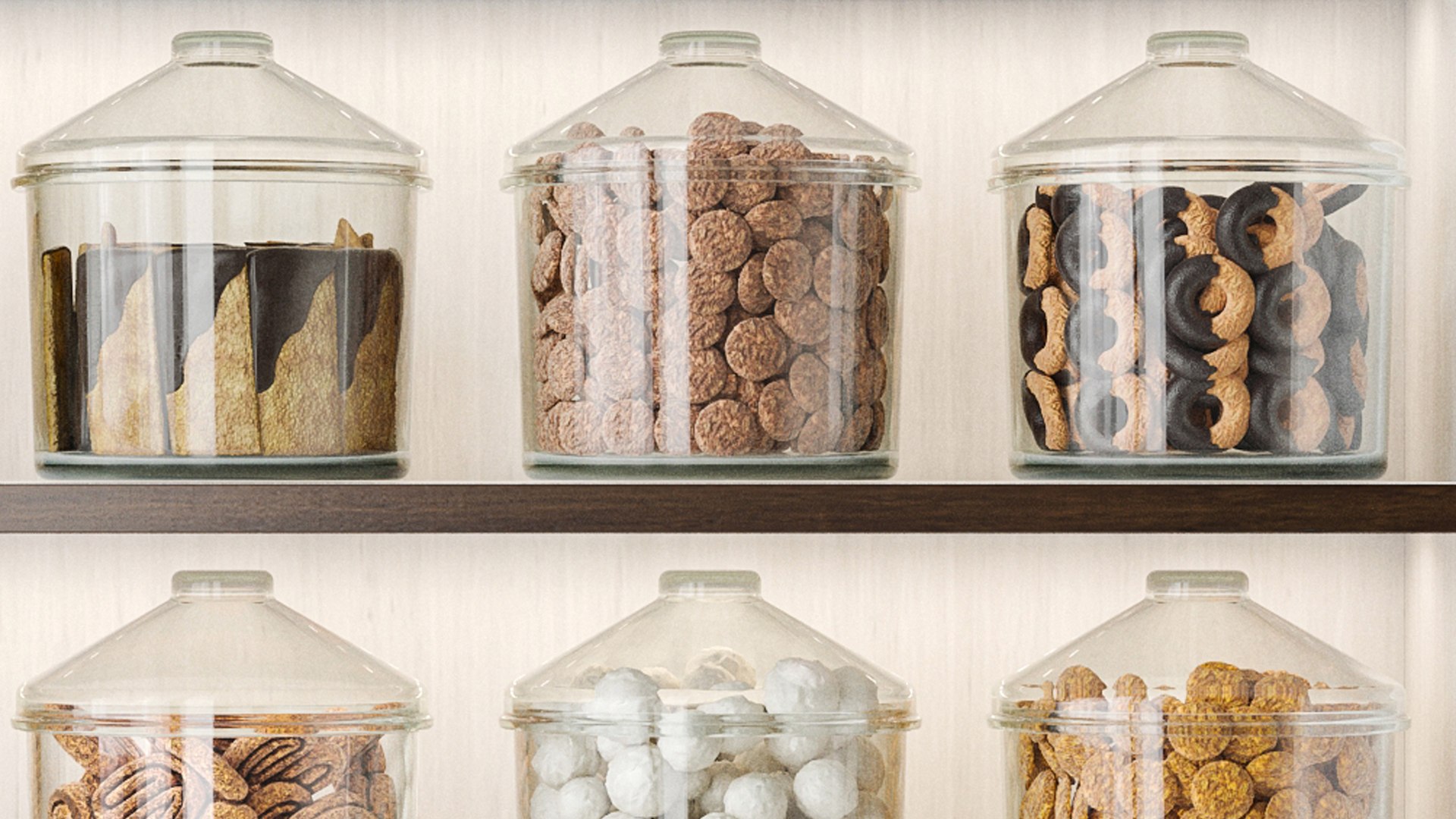 Shelf With Cookies And Sweets Model - TurboSquid 2324164
