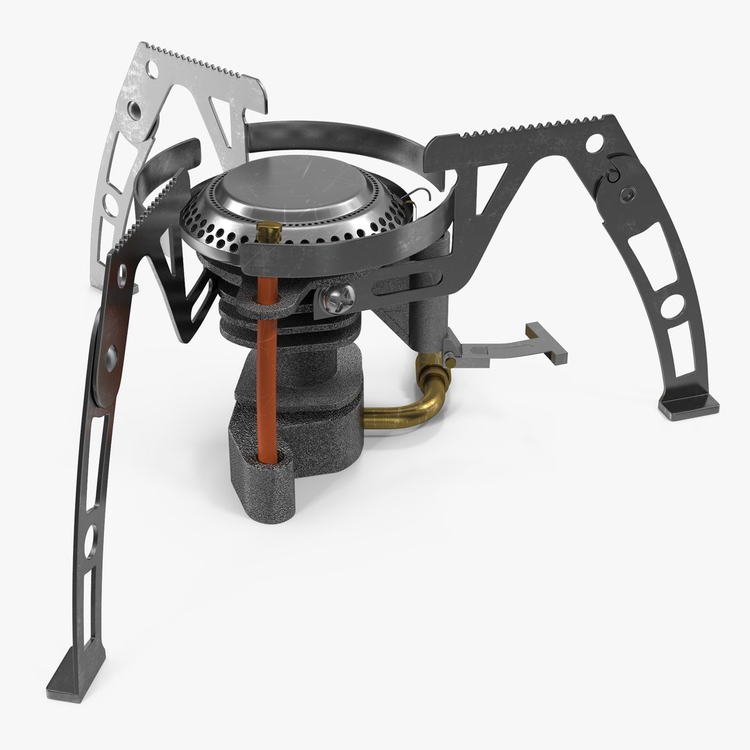 Folding Portable Camping Gas Stove 3D Model 3D model preview