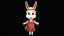 Mrs Rabbit Cartoon Character PBR