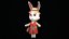 Mrs Rabbit Cartoon Character PBR