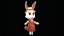 Mrs Rabbit Cartoon Character PBR