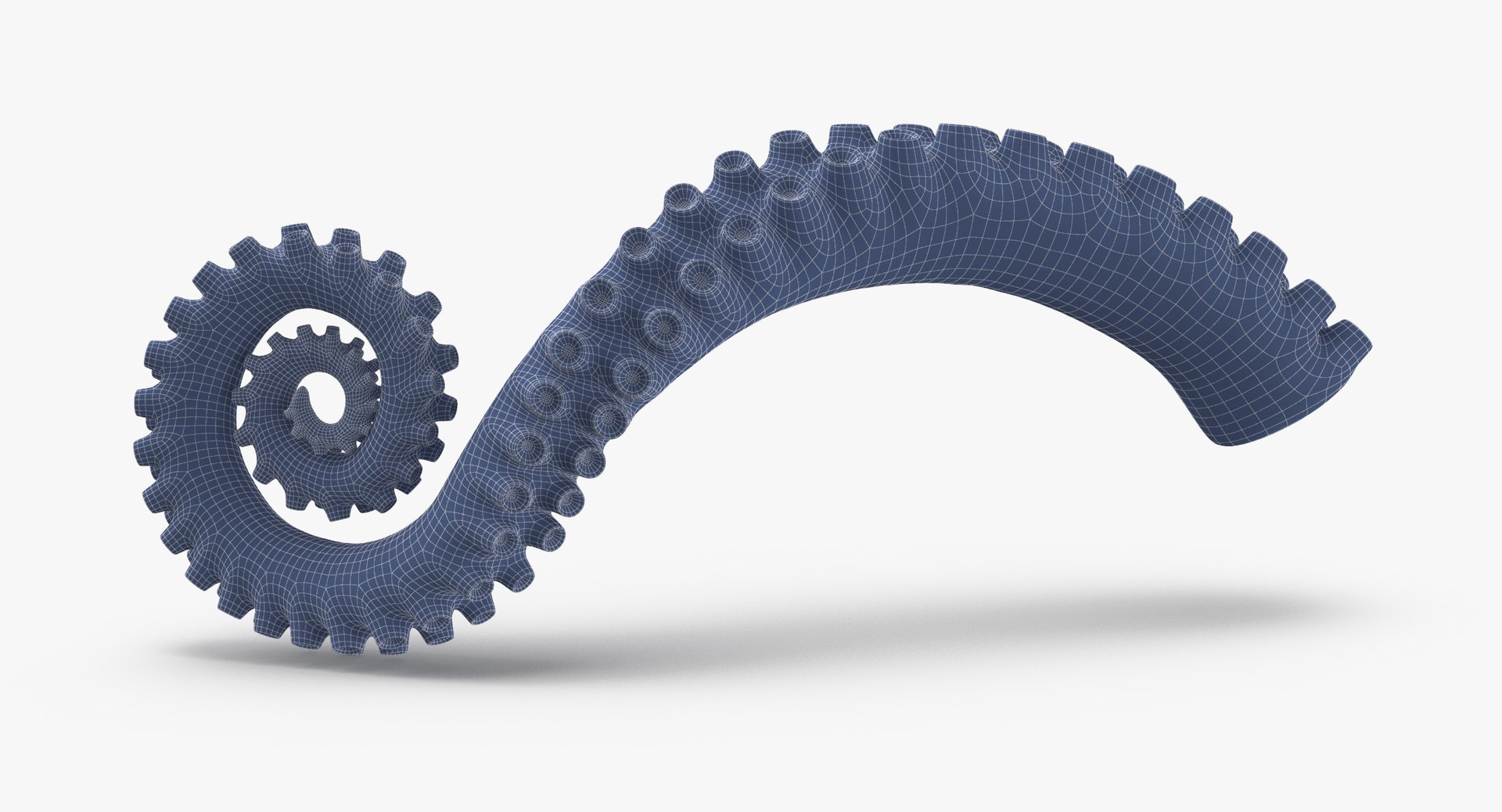 Octopus Tentacle Rigged 3d Model
