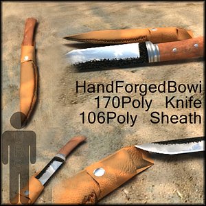 3dsmax bowi knife sheath