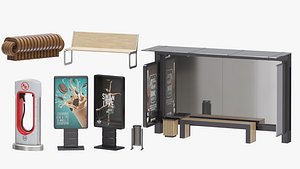 Set of urban environment Low Poly PBR 2 7