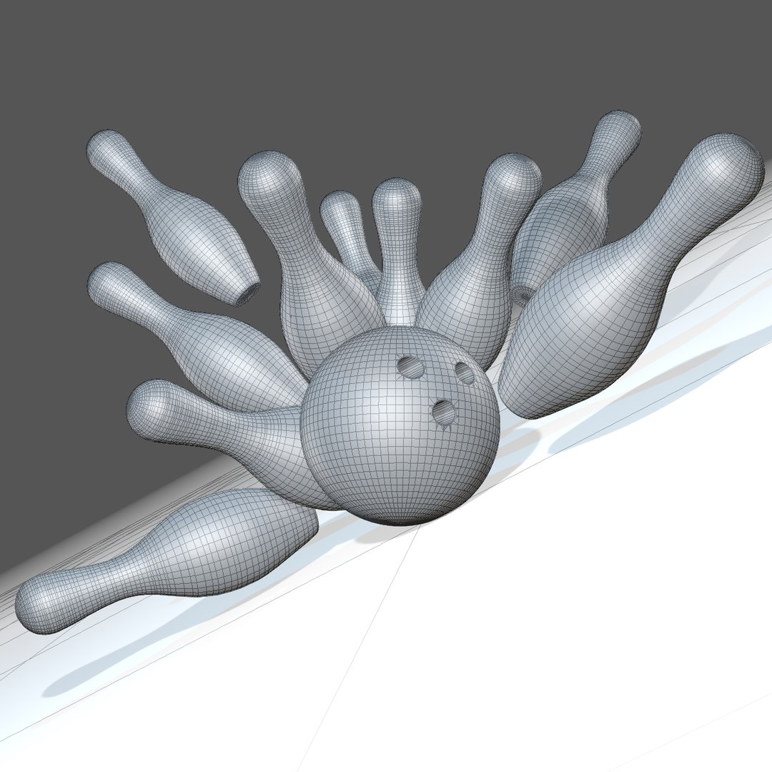 3d Model Of Bowling Set