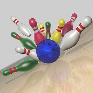 3d model of bowling set