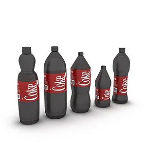 assortment of cola bottles 03 3D