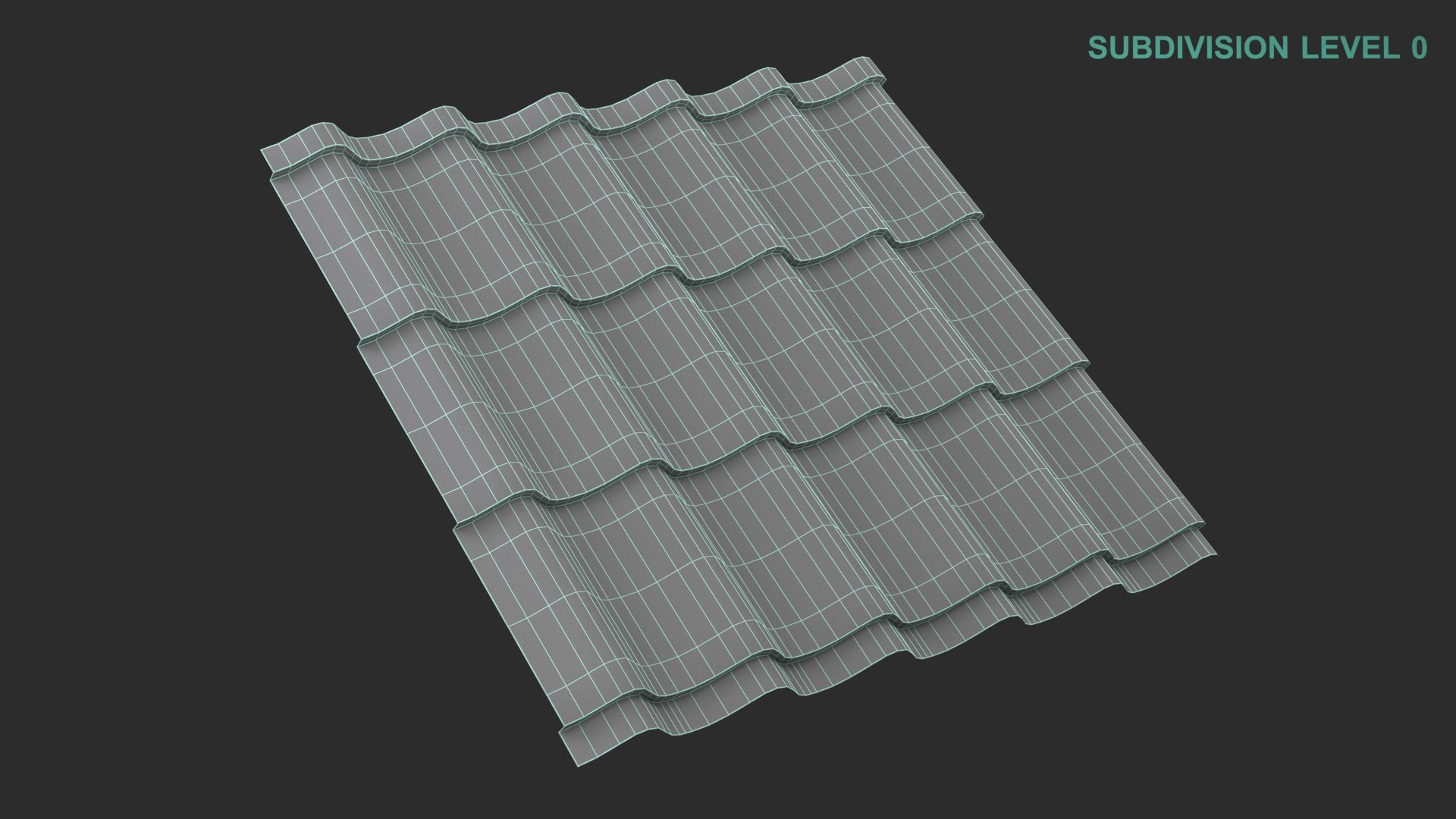 Roof Tile 3D model https://p.turbosquid.com/ts-thumb/T5/LusyHY/96/wireframe0009/jpg/1637765036/1920x1080/fit_q87/d230f75eaf11901e592921143a01d195a82d4f6f/wireframe0009.jpg