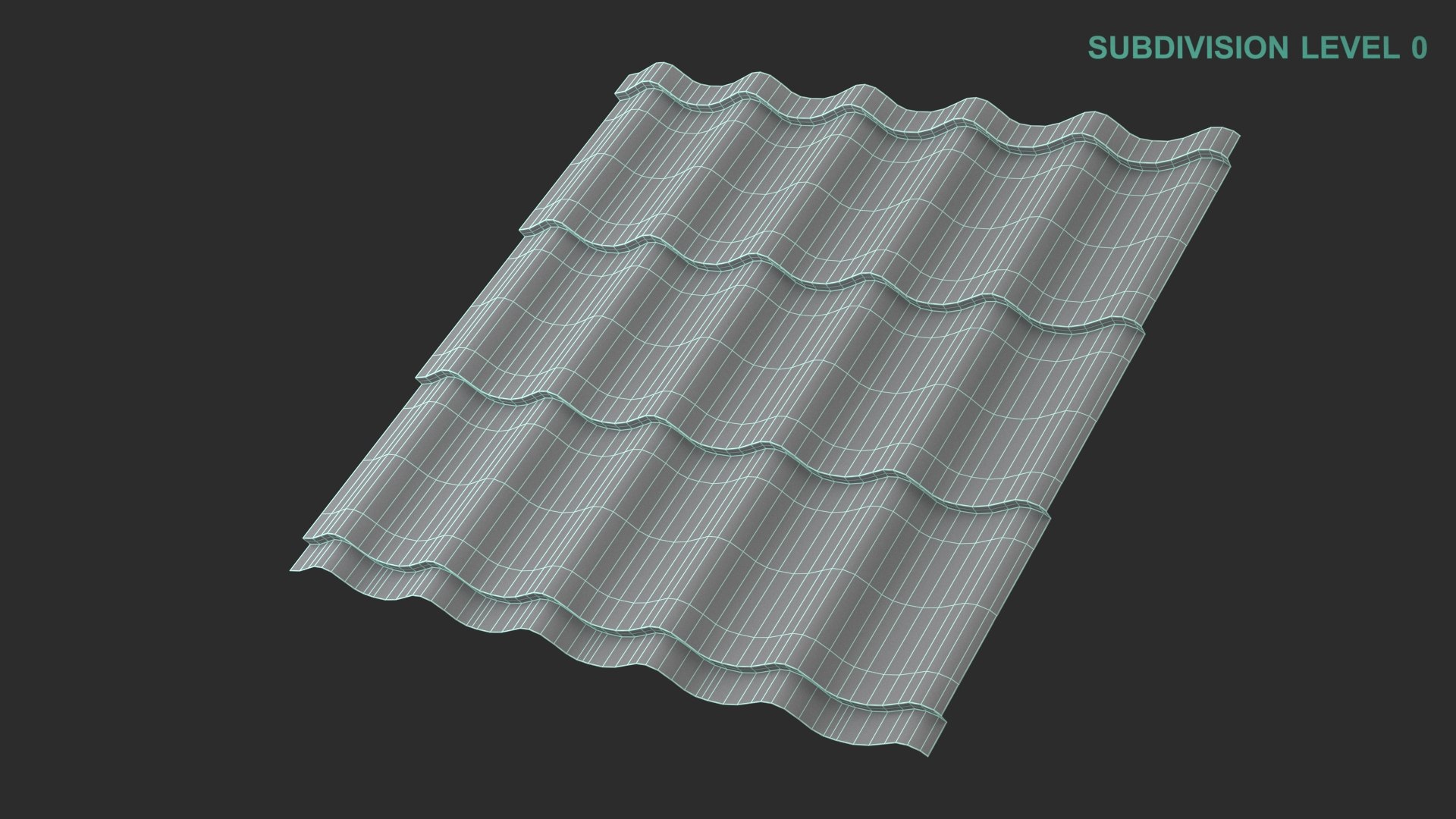 Roof Tile 3D model https://p.turbosquid.com/ts-thumb/T5/LusyHY/O8/wireframe0007/jpg/1637765037/1920x1080/fit_q87/1c99222f67954cc9c37ff5c175ab7ac48b52b99f/wireframe0007.jpg