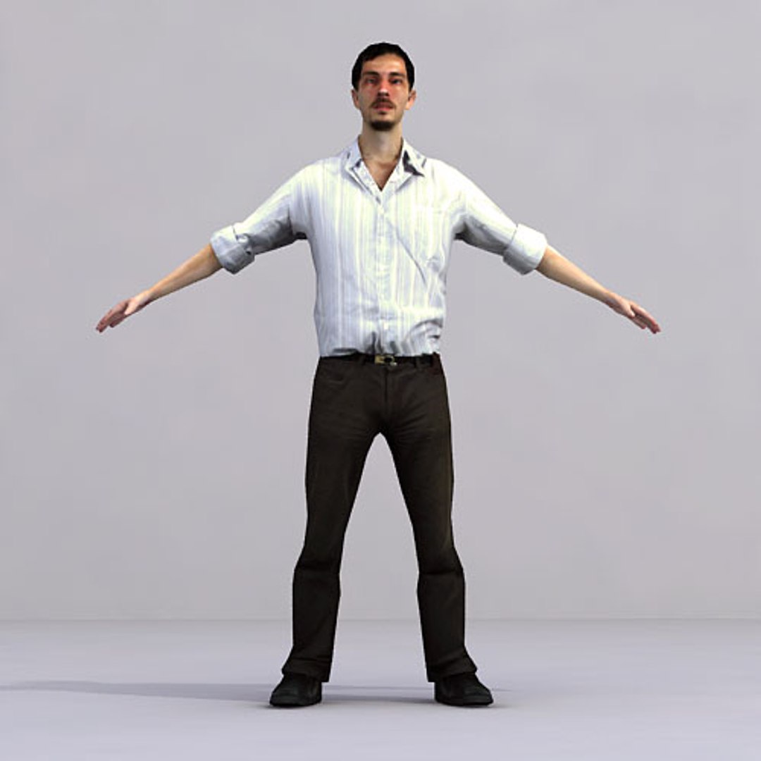 3d model axyz characters rigged human