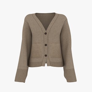 Knit Wool Cardigan Beige