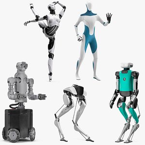 Robots Rigged Collection 11 for Cinema 4D 3D model