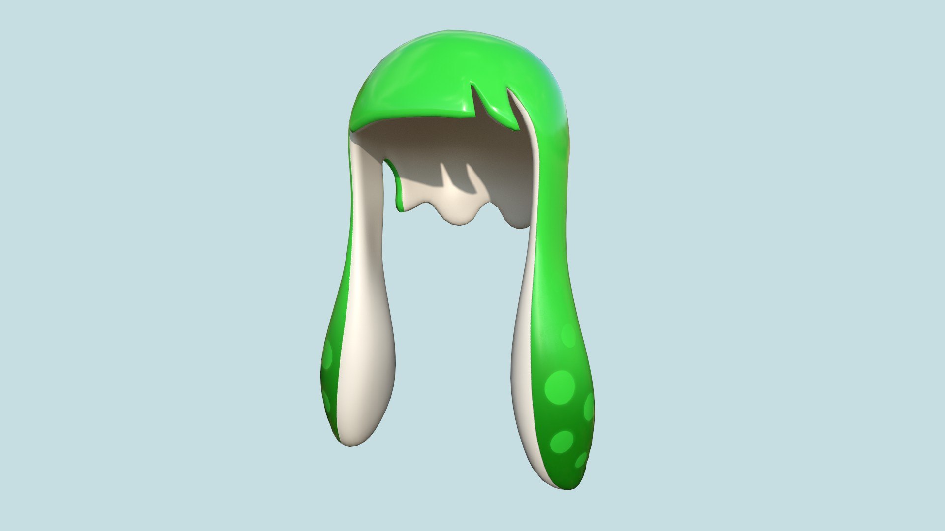 Inkling Hair 03 Green - Splatoon Character Design 3D Model - TurboSquid  1793433