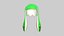 Inkling Hair 03 Green - Splatoon Character Design