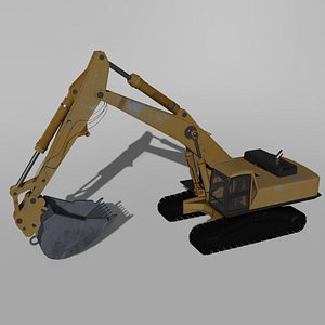 excavator industrial construction 3D model