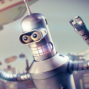 3d bender futurama model