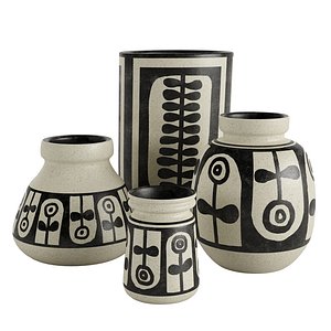 Set of 4 Lapid ceramic vases 3D model