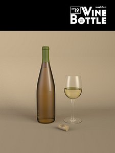 3d bottle 12 wine
