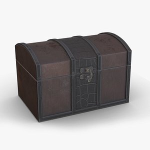 Treasure Chest Box 01 Low Poly PBR Realistic 3D model