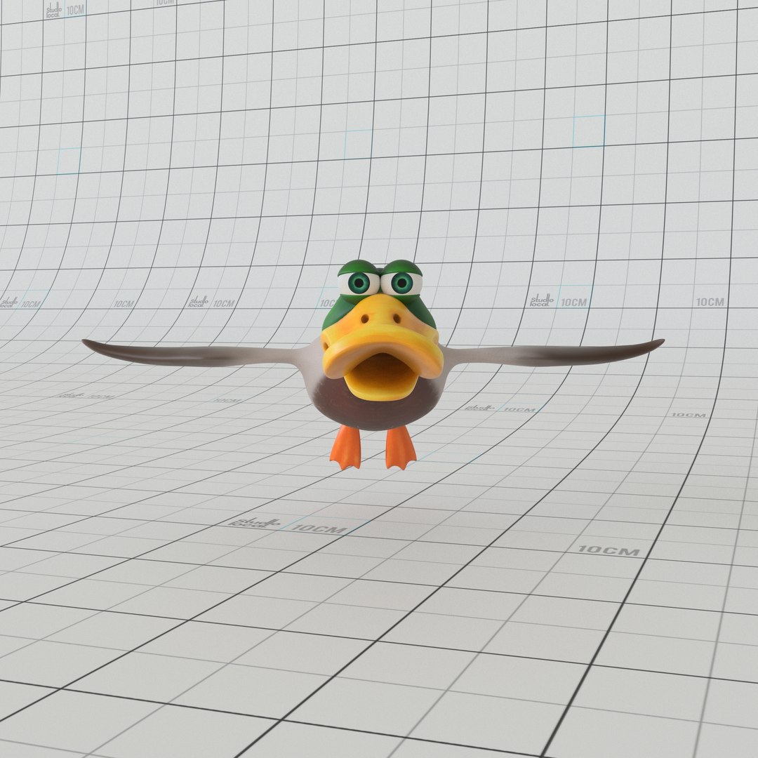 Cartoon Duck Rig 3D Model - TurboSquid 1210576
