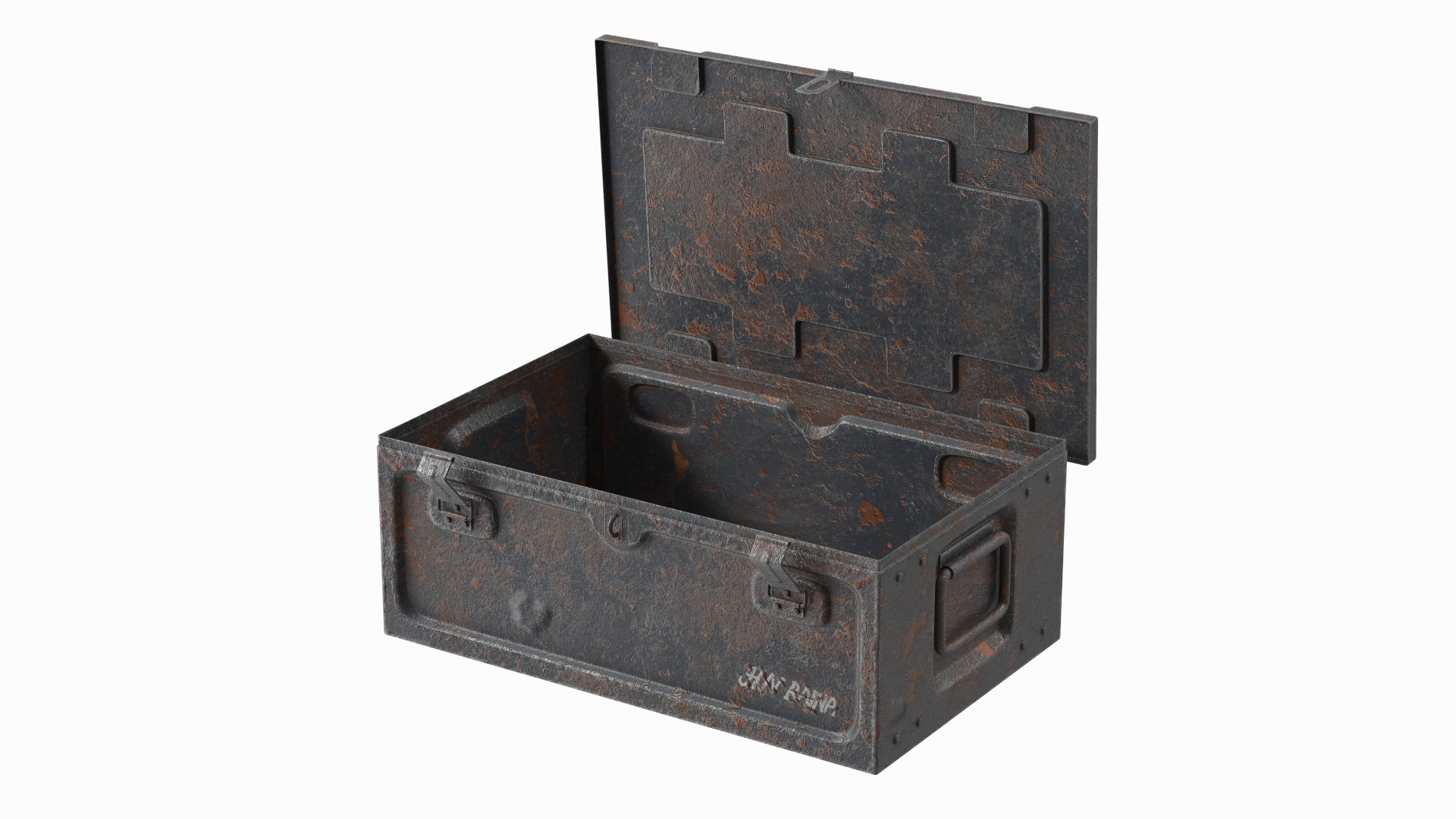 3D Ammunition Old Metal Box Open Model TurboSquid 2063639