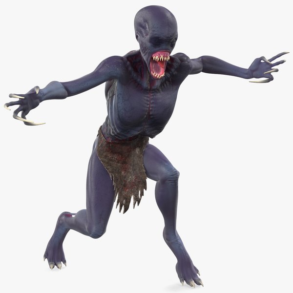 3D scary creature attack fantasy character