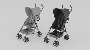 Baby Plus Galaxy Up Stroller Collection 2 Colors 3D model
