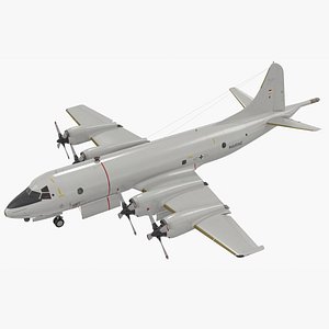 German Navy P3 Orion ASW Aircraft Rigged 3D model