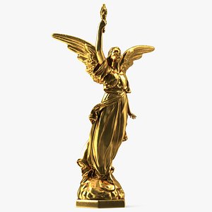 3D Fantasy Gold Angel Statue model