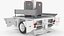 Outdoor Cooking Trailer Open White 3D model