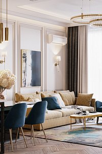 Apartment Interior Scene and Corona Render 3D model(1)