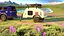 Camping Trailer Teardrop Beige 3D model