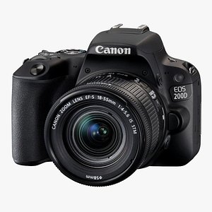 Canon EOS 200D Digital SLR Camera 3D model