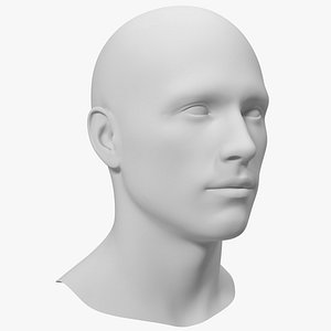 3D model male mannequin head man